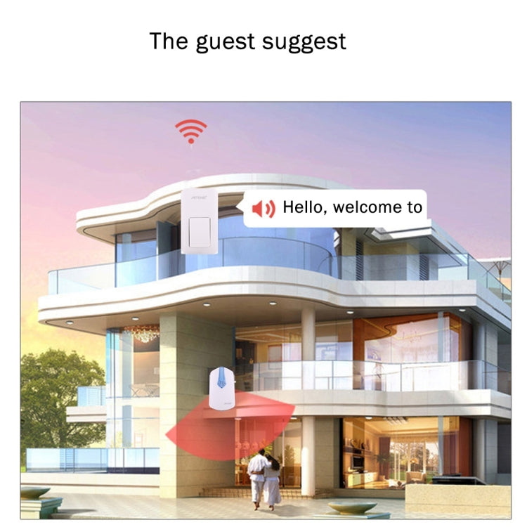 AITENG V026G Life Waterproof Battery-Free Wireless Doorbell, 1 Receiver + 1 x Transmitter, Receiver Distance: 130m, US Plug, V026G AITENG V026G Life Waterproof Battery-Free Wireless Doorbell, 1 Receiver + 1 x Transmitter, Receiver Distance: 130m, US Plug, V026G